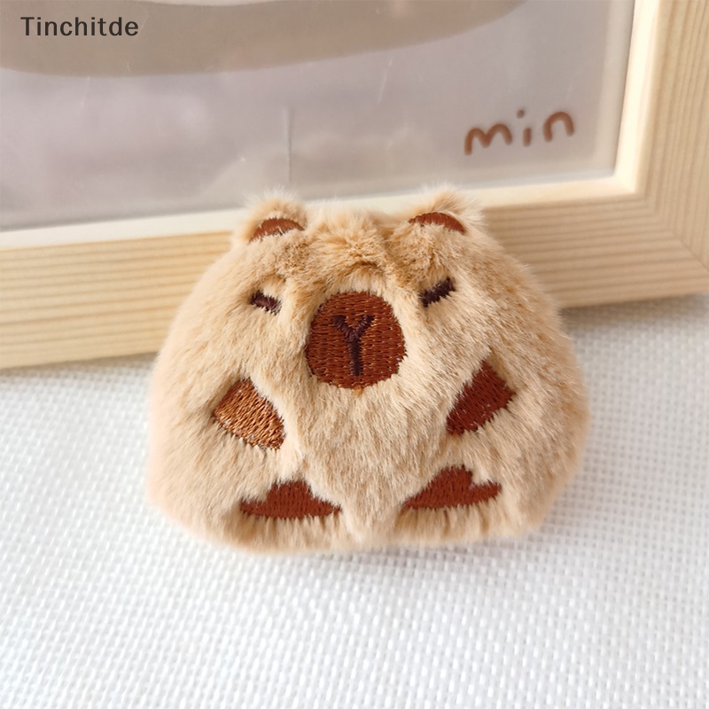 [Tinchitde] เข็มกลัด รูปตุ๊กตาสัตว์ Capybara น่ารัก ขนปุยนุ่มนิ่ม สําหรับตกแต่งเสื้อผ้า [Preferred]