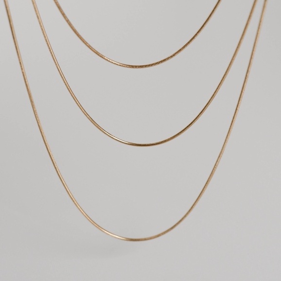 [U.GO.GIRLS] Round Plain Necklace — สร้อยคอเรียบ **มี 3 ขนาด/แยกเส้น