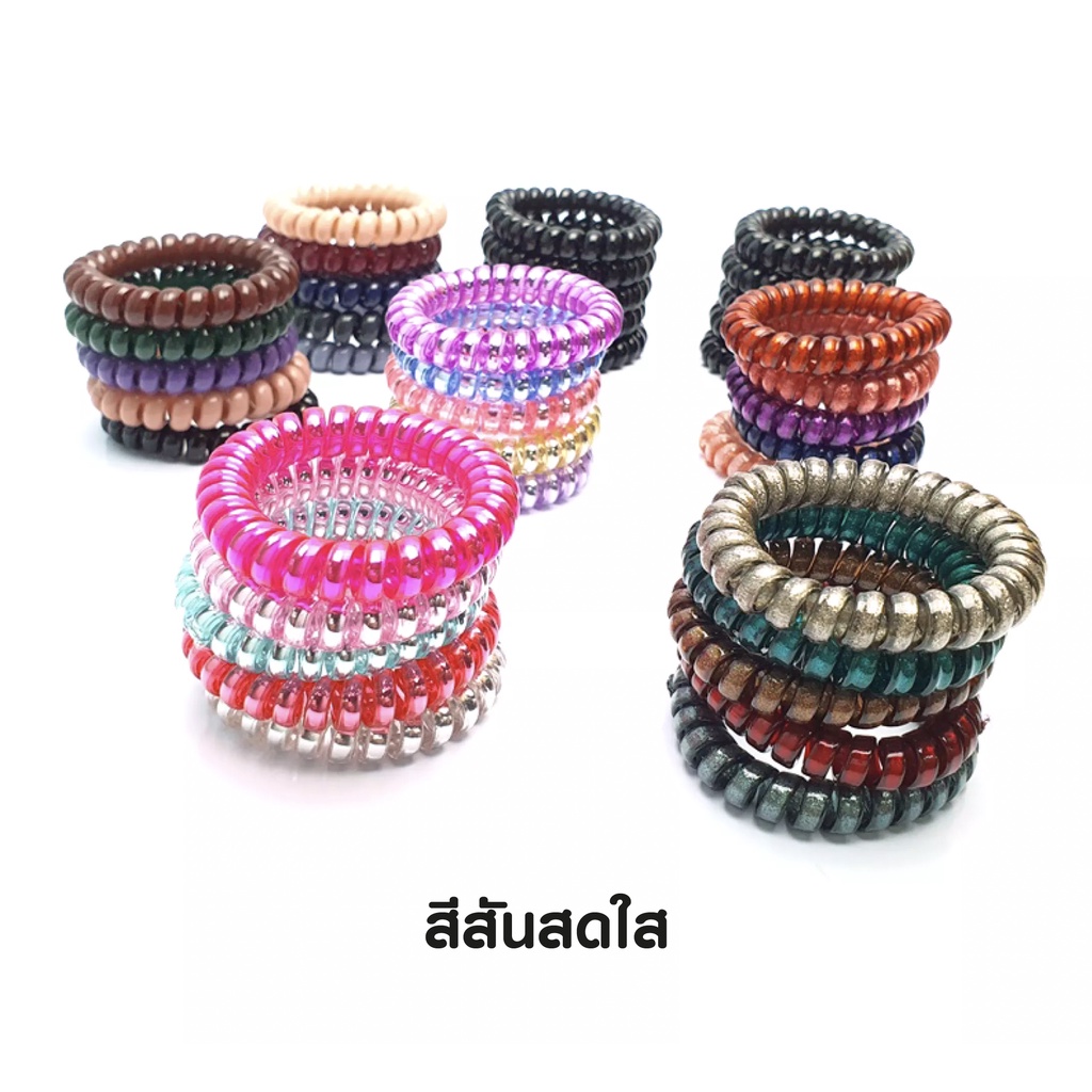 UNO ยางรัดผมแบบเกลียว สไตล์เกาหลี  3 ชิ้น รุ่น 019