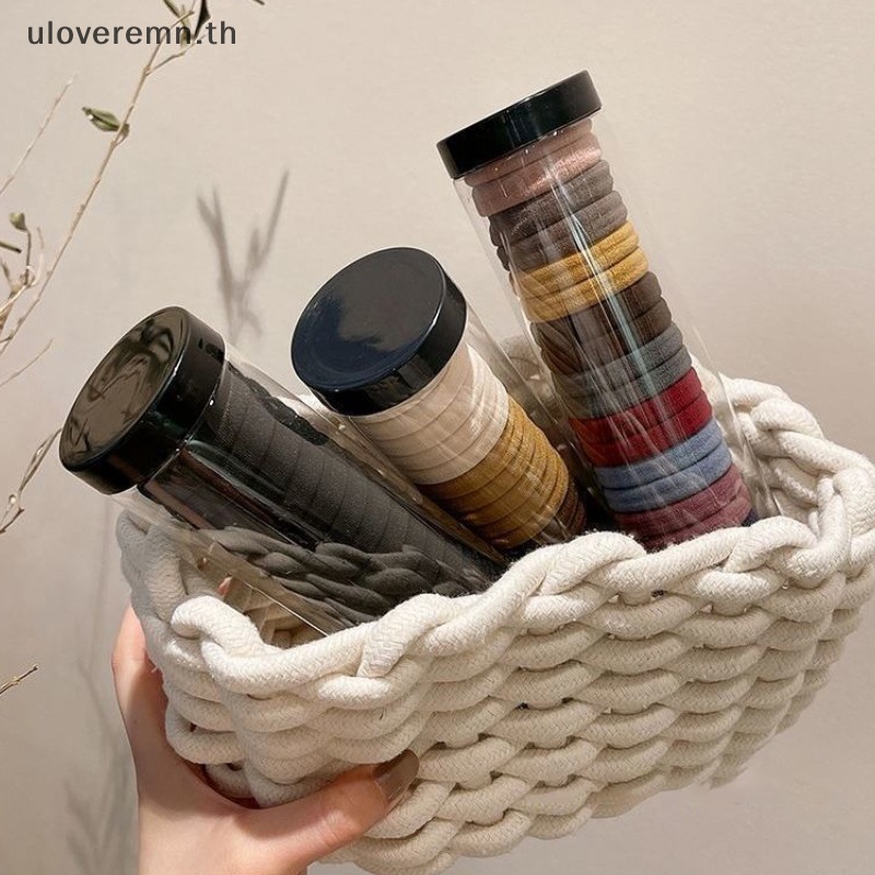 Ulo ยางรัดผม ยืดหยุ่นสูง ไร้รอยต่อ สีพื้น เรียบง่าย สําหรับมัดผม 20 ชิ้น ต่อกล่อง