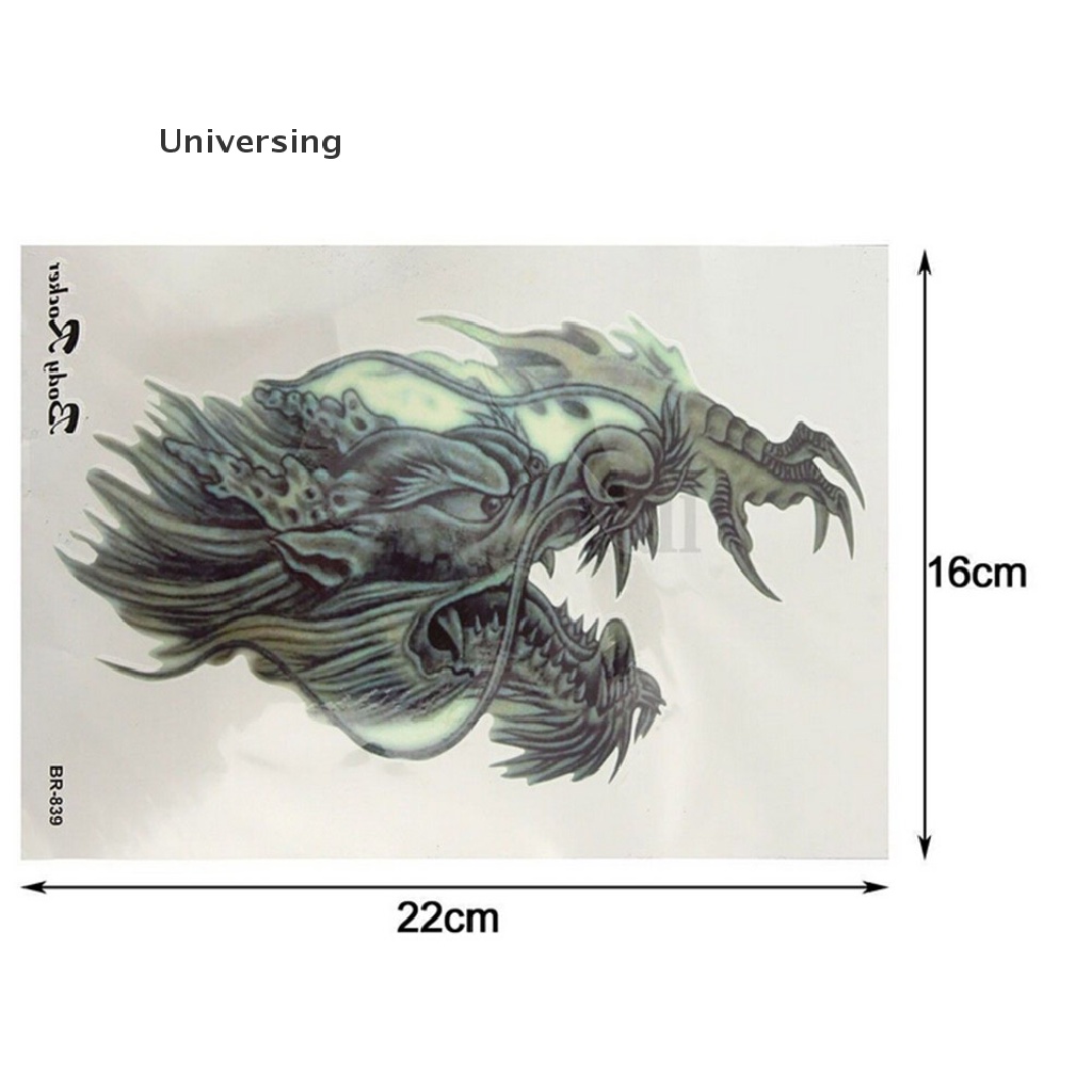 (Universing) สติกเกอร์รอยสักชั่วคราว ลายมังกร 3D กันน้ํา ขนาดใหญ่ สําหรับร่างกาย