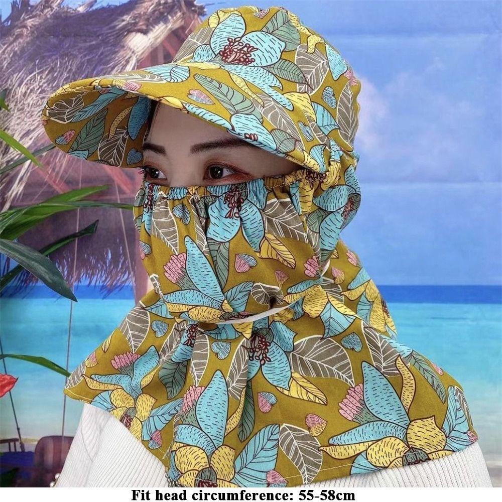 Witakey หมวกผู้หญิง กลางแจ้ง ใบหน้า และคอ ป้องกันรังสียูวี หมวกพักผ่อน