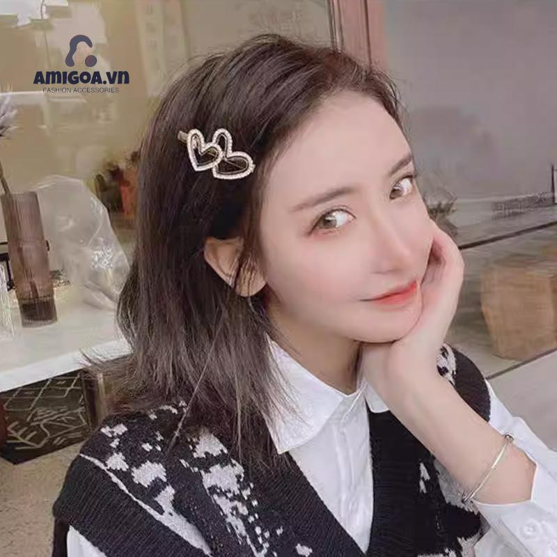 XINYIA2 กิ๊บติดผมรูปโบ ประดับมุก สไตล์เกาหลี