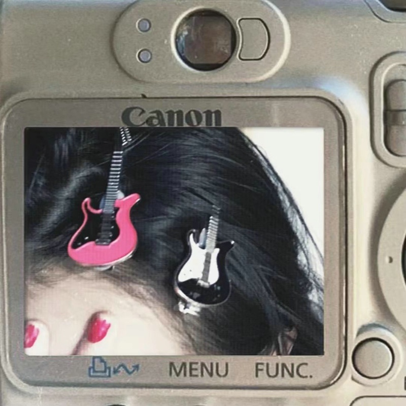 Y2k กิ๊บติดผม รูปกีตาร์ หลากสี เครื่องประดับ สําหรับผู้หญิง เต้นรํา ปาร์ตี้ chusoeny