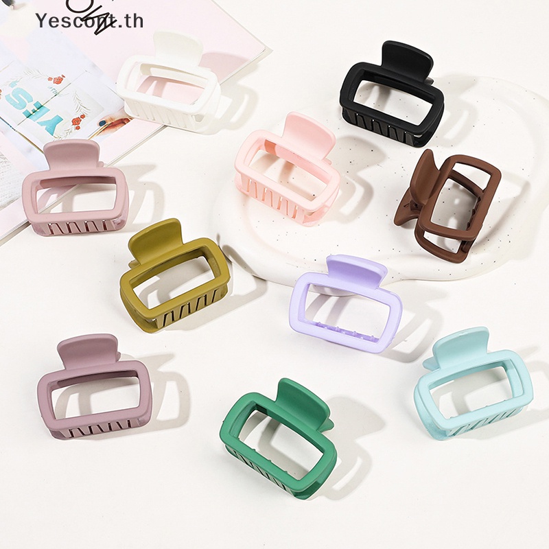 Yescont กิ๊บติดผม ทรงสี่เหลี่ยม ลายฉลาม หรูหรา สไตล์เกาหลี แฟชั่น สําหรับผู้หญิง