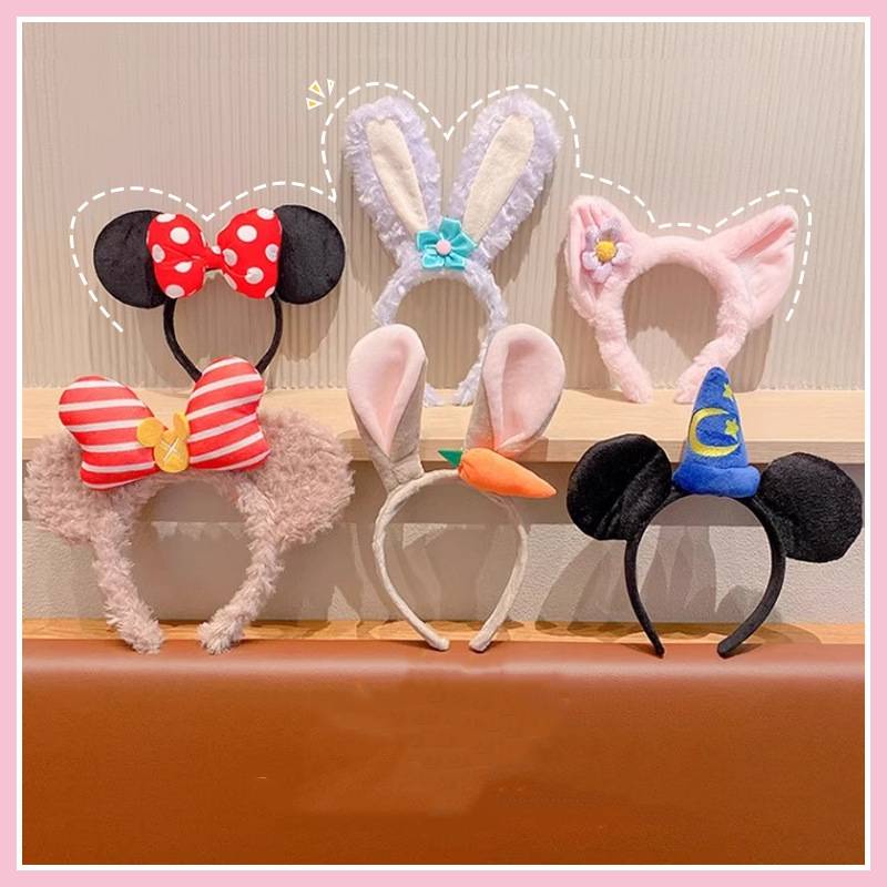 Ys ที่คาดผม ผ้ากํามะหยี่ขนนิ่ม ลายการ์ตูนดิสนีย์ StellaLou Mickey ShellieMay LinaBell Minnie สําหรับเด็ก