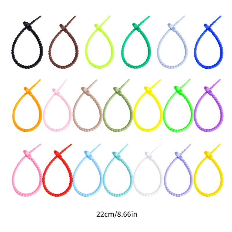 Yyq สายเชือกซิลิโคน รูปดาวน้อย 20 สี สําหรับคล้องพวงกุญแจ เครื่องประดับ DIY