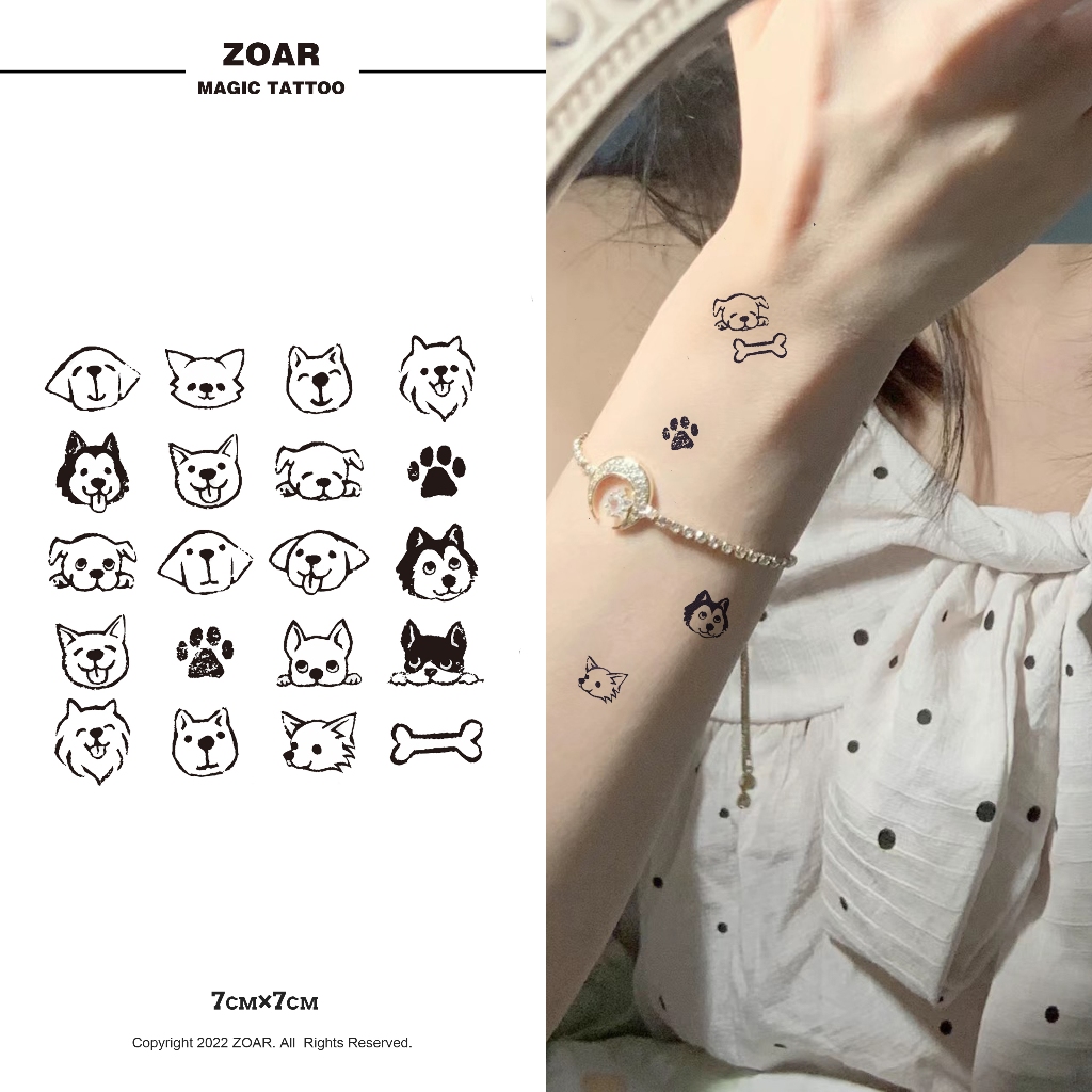 ZOAR พร้อมส่ง A039 Magic tattoo สติ๊กเกอร์รอยสักสมุนไพร กันน้ำ กันรอย ยาวนาน กึ่งถาวร แสดงสี เหมือนจริง