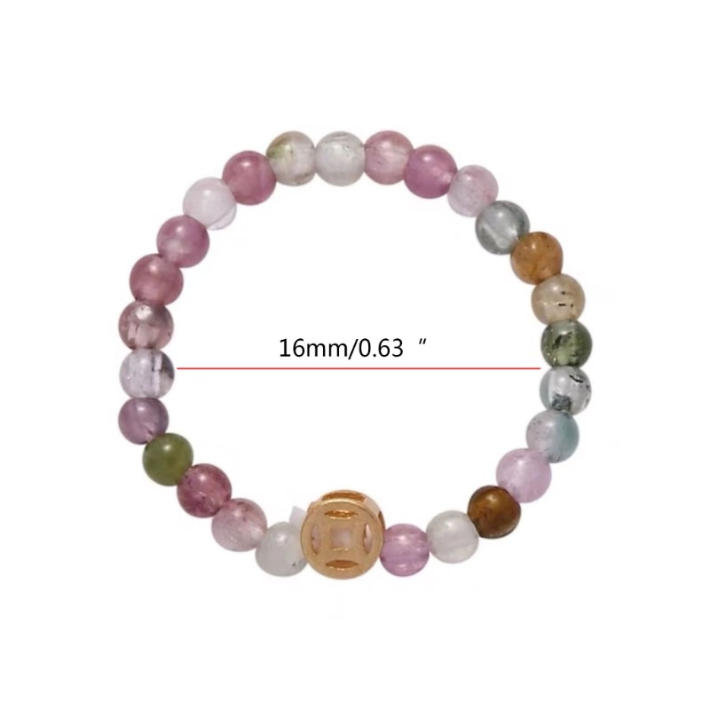 Zwinz2 แหวนทัวร์มาลีน หินธรรมชาติ สีรุ้ง สไตล์วินเทจ