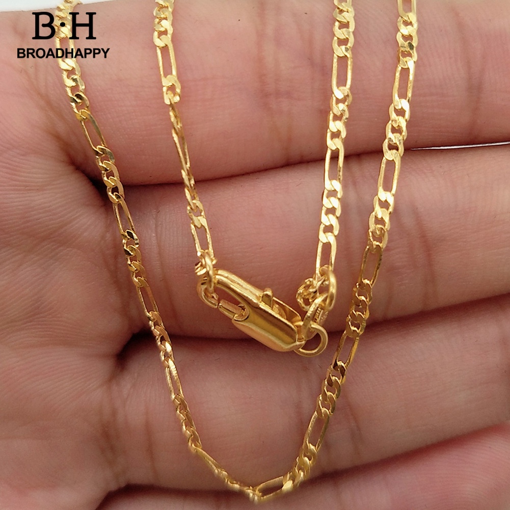 broadhappy  สร้อยคอโซ่ชุบทอง กว้าง 2 มม. สําหรับทําเครื่องประดับ DIY