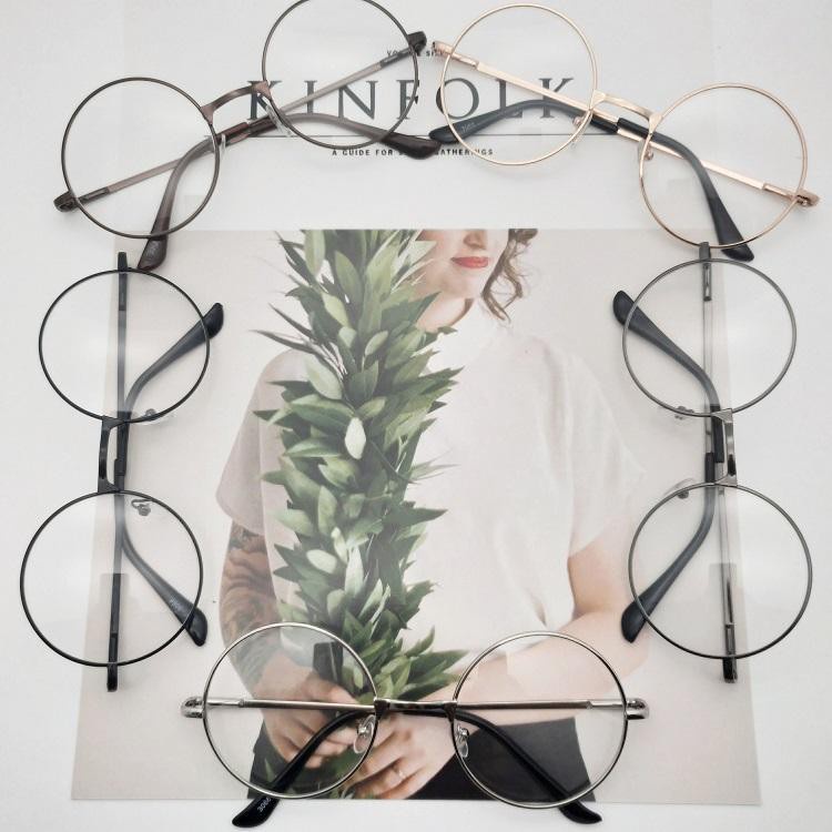 buybuytech glass แว่นตากรองแสง แว่นกรองแสง ทรงกลม รุ่น 901 Black (กรองแสงคอม กรองแสงมือถือ ถนอมสายตา)