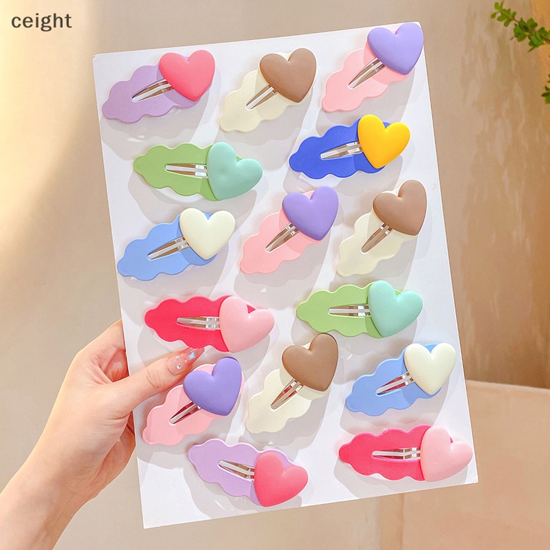 [ceight] กิ๊บติดผมหน้าม้า รูปหัวใจน่ารัก สีแคนดี้ สําหรับเด็กผู้หญิง