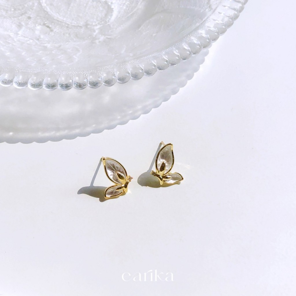 earika.earrings - Buttervine collection รวมต่างหูก้านเงินแท้ลายผีเสื้อสีหวาน ผิวแพ้ง่ายใส่ได้