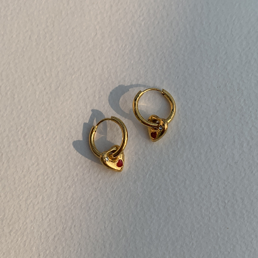 gemin. | #gmnhoopdropheart earrings