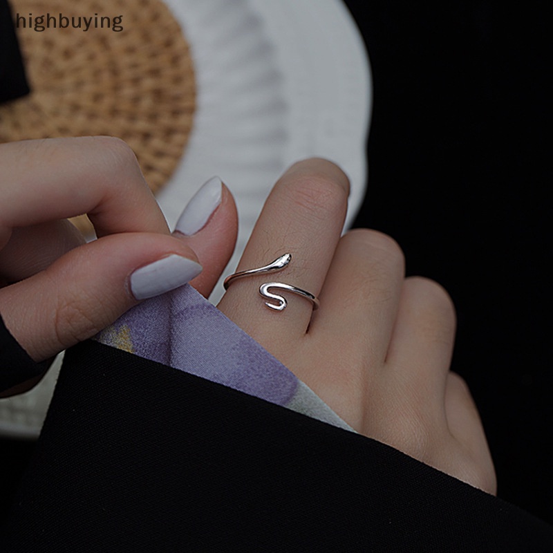 [highbuying] แหวนงู ปรับขนาดได้ สไตล์ฮิปฮอป เรียบง่าย สําหรับผู้หญิง สินค้าใหม่ พร้อมส่ง