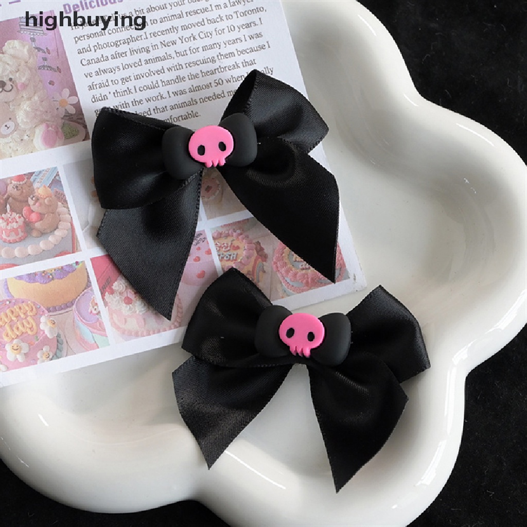 [highbuying] ใหม่ กิ๊บติดผม รูปกะโหลกน่ารัก สีชมพู สไตล์โกธิค แฟชั่นสําหรับผู้หญิง Y2K