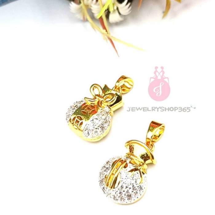 jewelryshop365 K386 จี้ถุงเงิน ทอง จี้ เล็กๆ