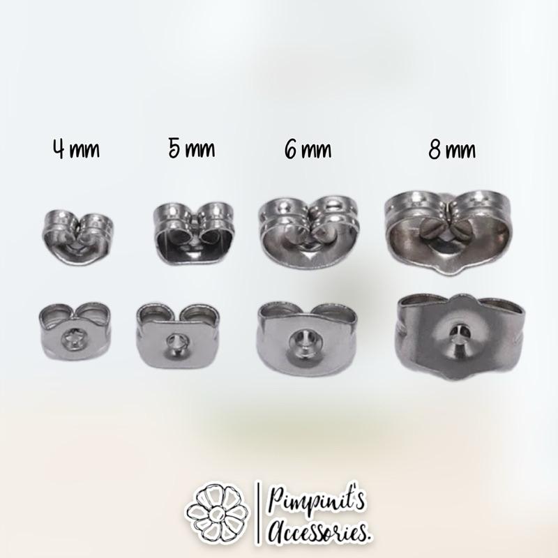 ʕ •ᴥ•ʔ ✿ พร้อมส่ง : แป้นต่างหูสแตนเสสทรงผีเสื้อ | Butterfly Stainless Steel Earring Back / Earring Stopper.