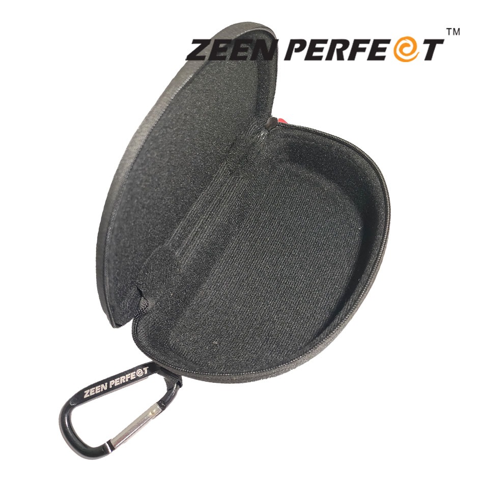 กล่องแว่นตา+ซองแว่น ZEEN PERFECT ทรงแตงโมหั่น ขนาด 170x100x58 mm. zipper with calabiner free