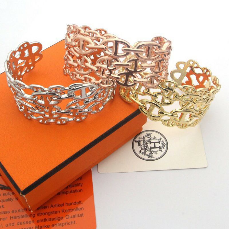 กำไลข้อมือ HermesเกรดVIP เทียบแท้  Nobox สีพิงค์โกล