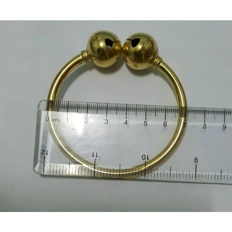 กำไลข้อมือทองเหลืองแบบมีกระพรวนคู่ ใส่รำ ใส่ทรงพระ หรือใส่ตามความชอบได้เลยค่ะ