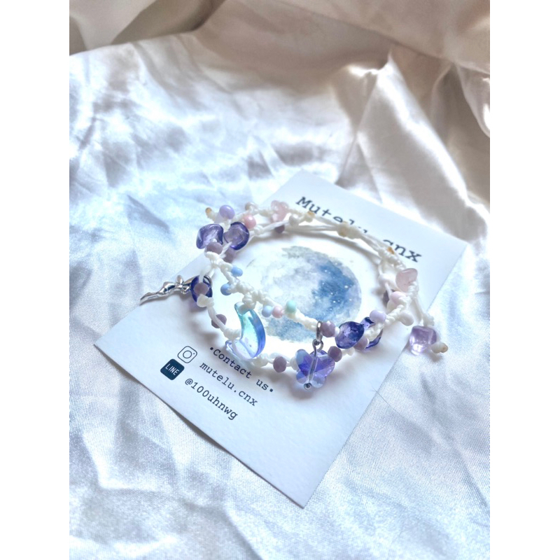 กำไลข้อมือเชือกถัก handmade (galaxy)