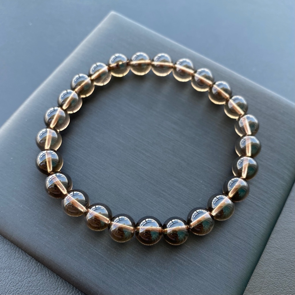กำไลหินแท้ สโมคกี้ควอตซ์ (Smoky Quartz) 6-10mm