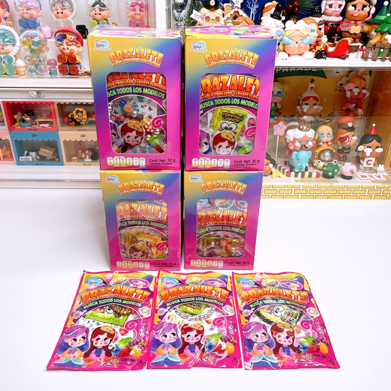 กำไลเเฟชั่น+ผงเป๊าะเเป๊ะ 1 กล่อง 30 ชิ้น