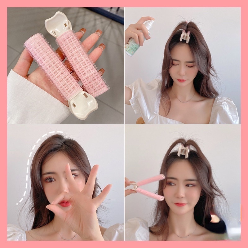 กิ๊บติดผม ดัดผมหน้าม้า มีกาวในตัว ขนปุย แบบธรรมชาติ สไตล์เกาหลี สําหรับร้านทําผม DIY