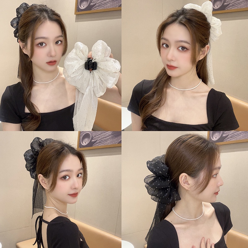 กิ๊บติดผม ประดับโบว์ รูปปลาฉลาม แฟชั่นฤดูร้อน สไตล์เกาหลี สําหรับผู้หญิง
