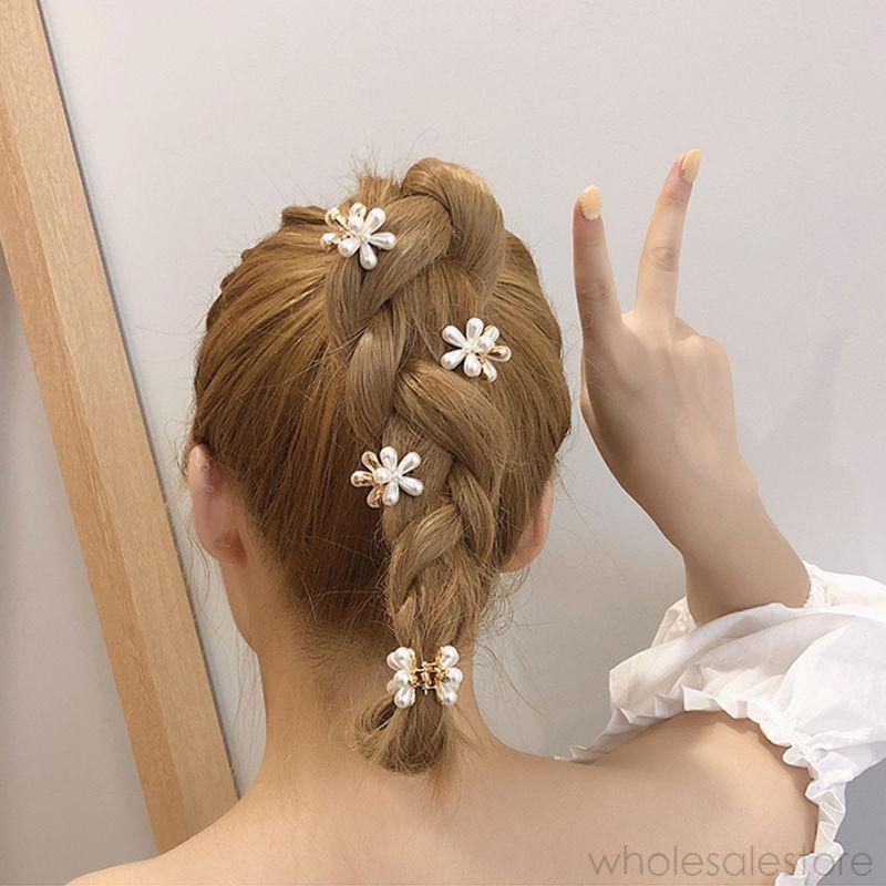 กิ๊บติดผม รูปกลีบดอกไม้ ประดับมุก สําหรับผู้หญิง