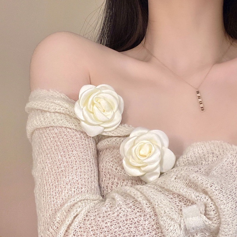 กิ๊บติดผม รูปปากเป็ด ดอกคามิเลีย สวยหรู ทันสมัย เครื่องประดับแฟชั่น สําหรับผู้หญิง