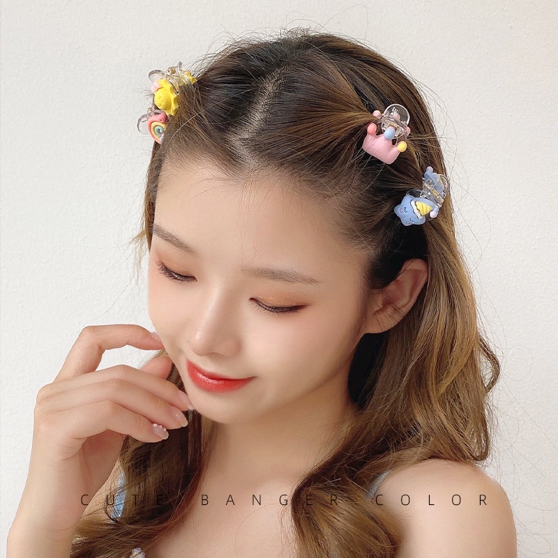 กิ๊บติดผม รูปมงกุฎเมฆน่ารัก สีรุ้ง สไตล์เกาหลี สําหรับเด็กผู้หญิง