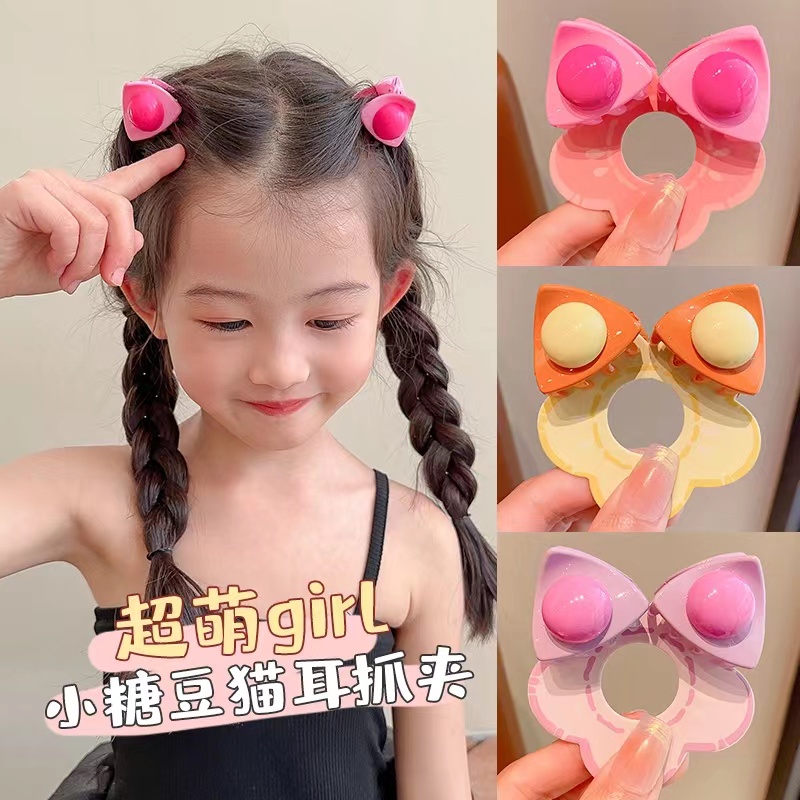 กิ๊บติดผม รูปหูแมวน่ารัก สไตล์เกาหลี สําหรับเด็กผู้หญิง