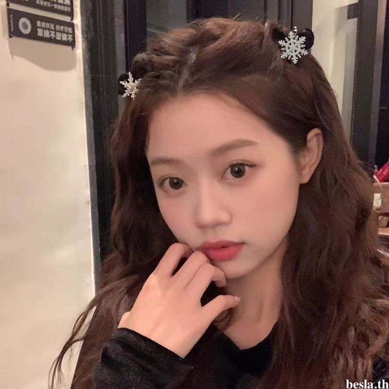 กิ๊บติดผม รูปเกล็ดหิมะ ประดับเพชร ระดับไฮเอนด์ แฟชั่นฤดูใบไม้ร่วง และฤดูหนาว 2023