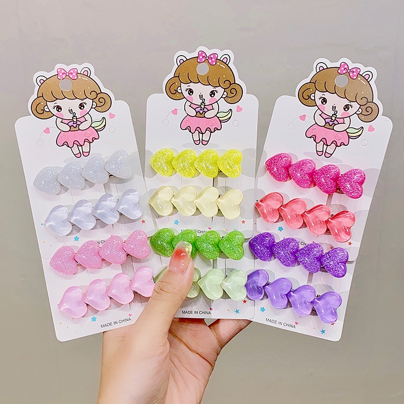 กิ๊บติดผม รูปเป็ดน่ารัก สีชมพู แบบเรียบง่าย สีสันสดใส สําหรับนักเรียนหญิง