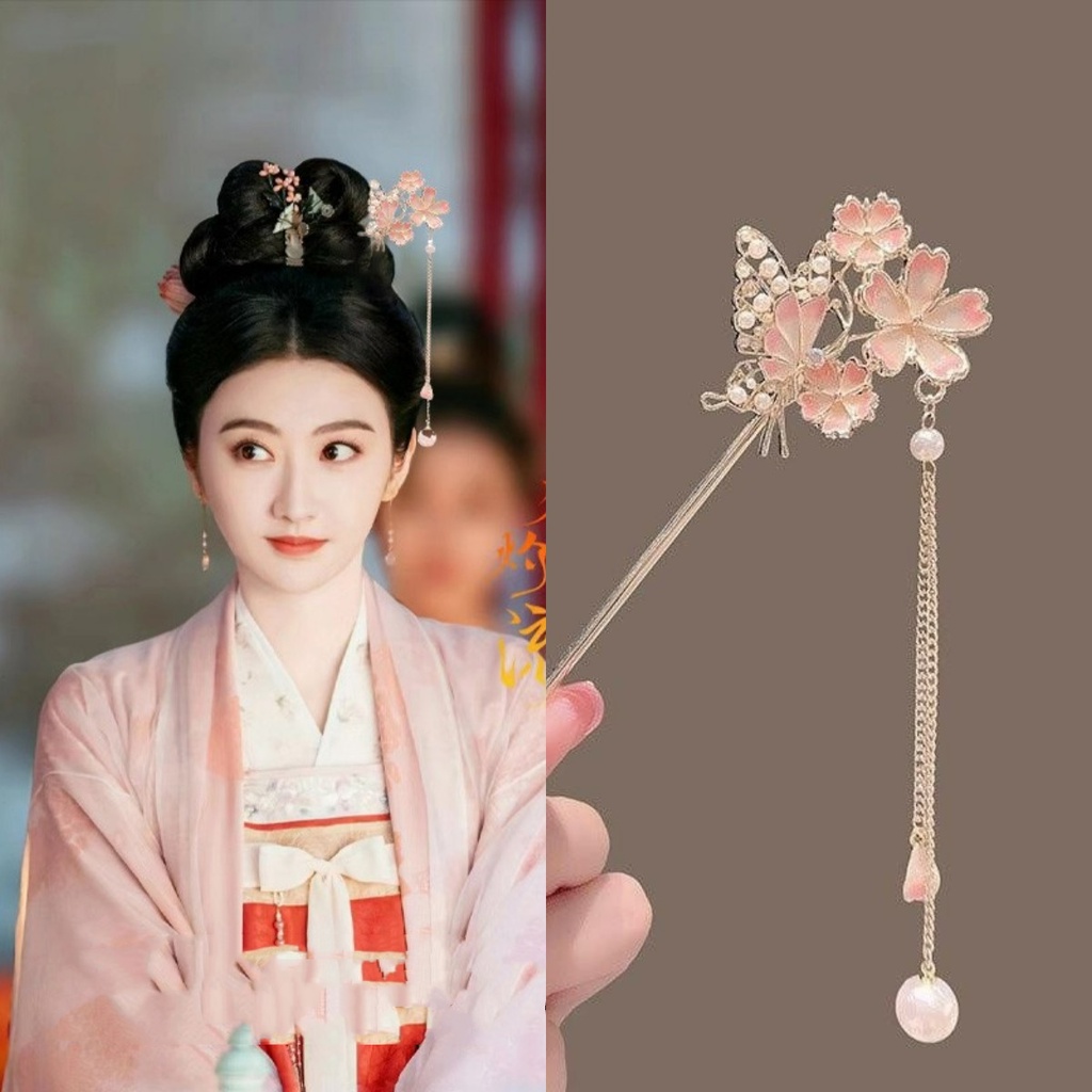 กิ๊บติดผม ลายดอกไม้ สีชมพู แฟชั่นฤดูร้อน สําหรับเด็กผู้หญิง 2023