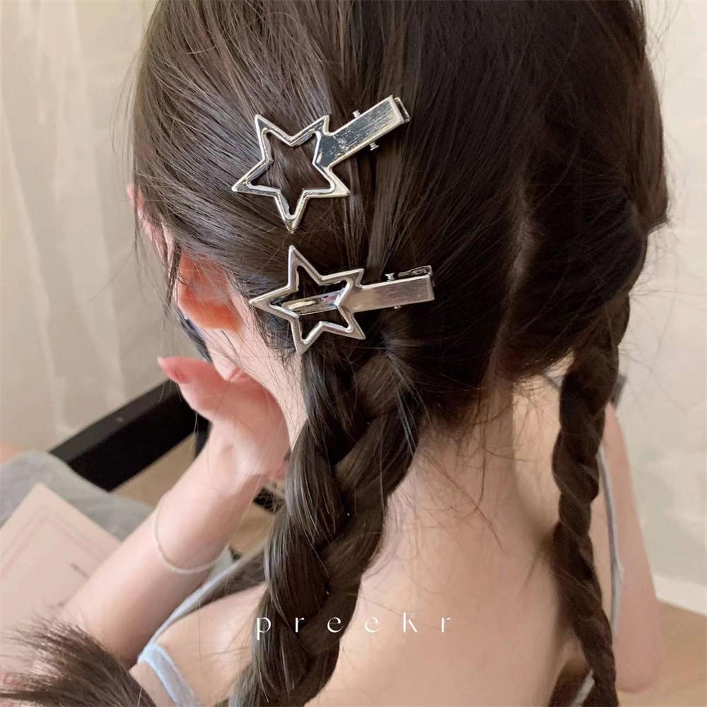 กิ๊บติดผม โลหะผสม รูปดาว เครื่องประดับ แฟชั่นสําหรับผู้หญิง และผู้ใหญ่