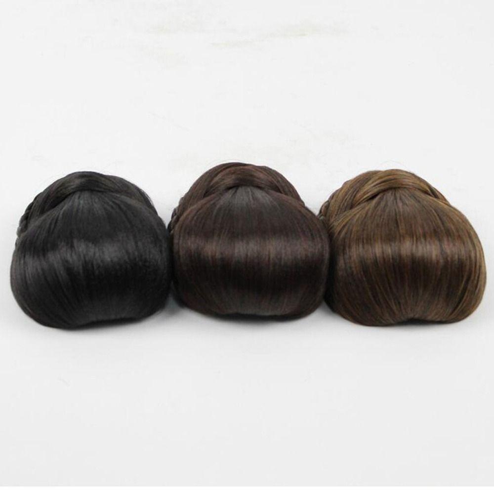 กิ๊บติดผมปลอม แบบซ่อนได้ สีดํา แบบเรียบง่าย เครื่องประดับ สําหรับผู้หญิง