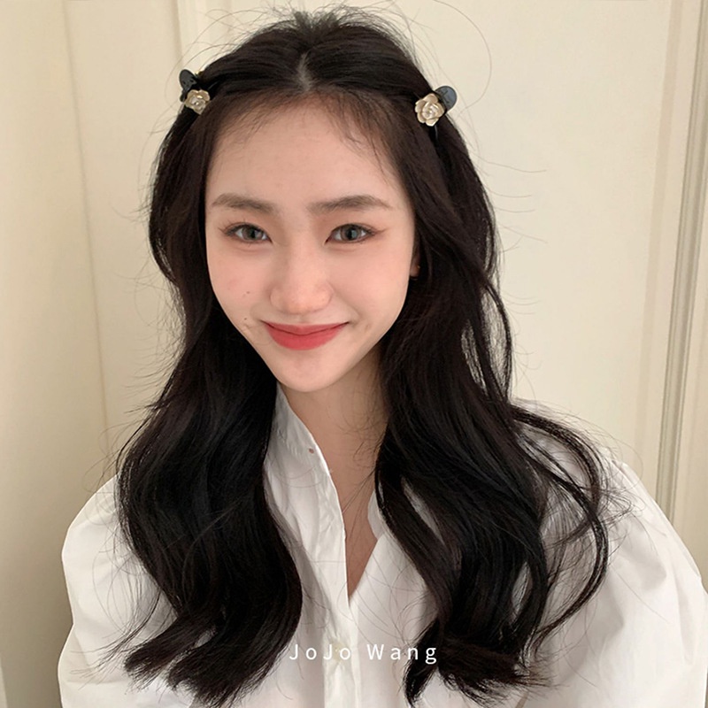 กิ๊บติดผมหน้าม้า ดอกคามิเลีย ประดับไข่มุก สไตล์เกาหลี 1 ชิ้น