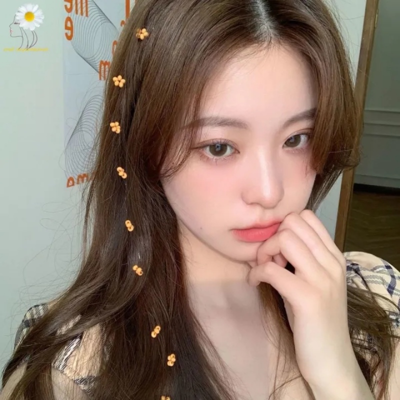 กิ๊บติดผมหางม้า แบบถัก ประดับพู่ ลายดอกไม้น่ารัก สวยหรู แฟชั่นแฟรี่ สําหรับผู้หญิง