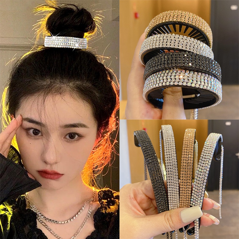 กิ๊บติดผมหางม้าประดับ Rhinestone