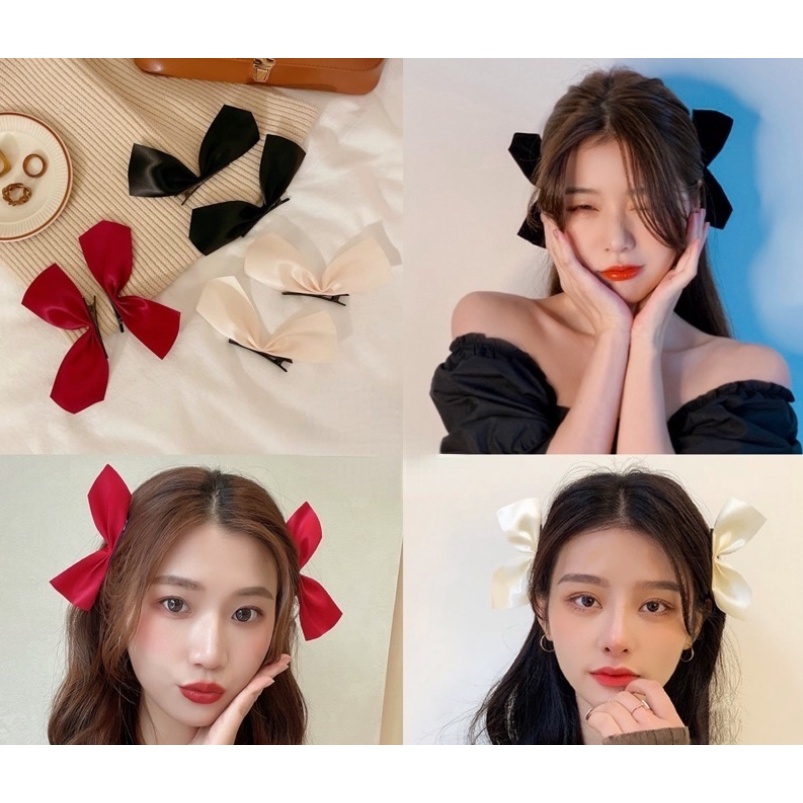 กิ๊บติดผมโบว์จึซู เครื่องประดับหัว แฟชั่น พร้อมส่ง