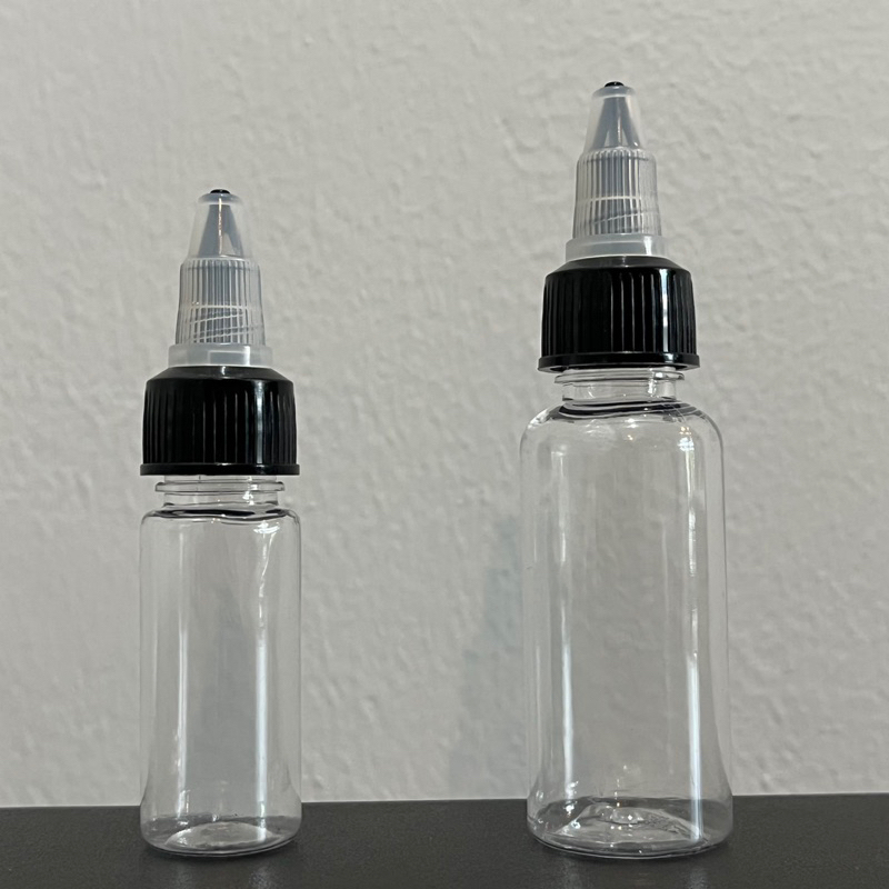 ขวดเเบ่ง ขวดพลาสติกใส/สำหรับใส่หมึก/ใส่สี/ขนาด 1/2 Oz./ขนาด1 Oz.