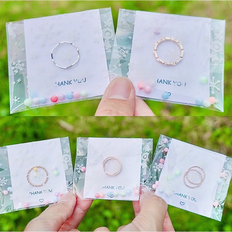 ของแถมลูกค้า ของจีบลูกค้า ของปัจฉิม แหวนคละแบบ มินิมอล น่ารักๆ หลากหลายแบบ