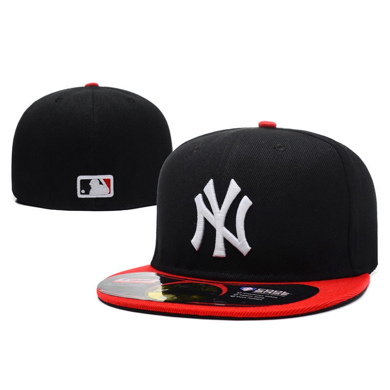 คุณภาพดี MLB NE นิวยอร์ก NY Yankees ผู้ชาย ผู้หญิง แฟชั่น SnapBack หมวก Snap ปิดด้านหลัง เต็มรูปแบบ พอดี หมวก
