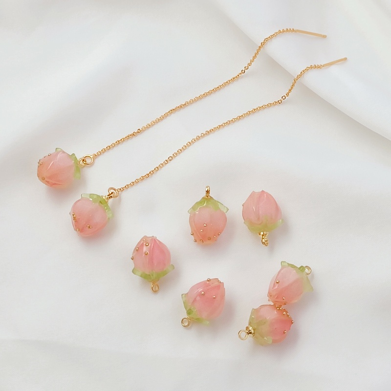 จี้ฟิล์มอีพ็อกซี่ ชุบทอง 14k แฮนด์เมด DIY สําหรับทําเครื่องประดับ สร้อยคอ ต่างหู สร้อยข้อมือ
