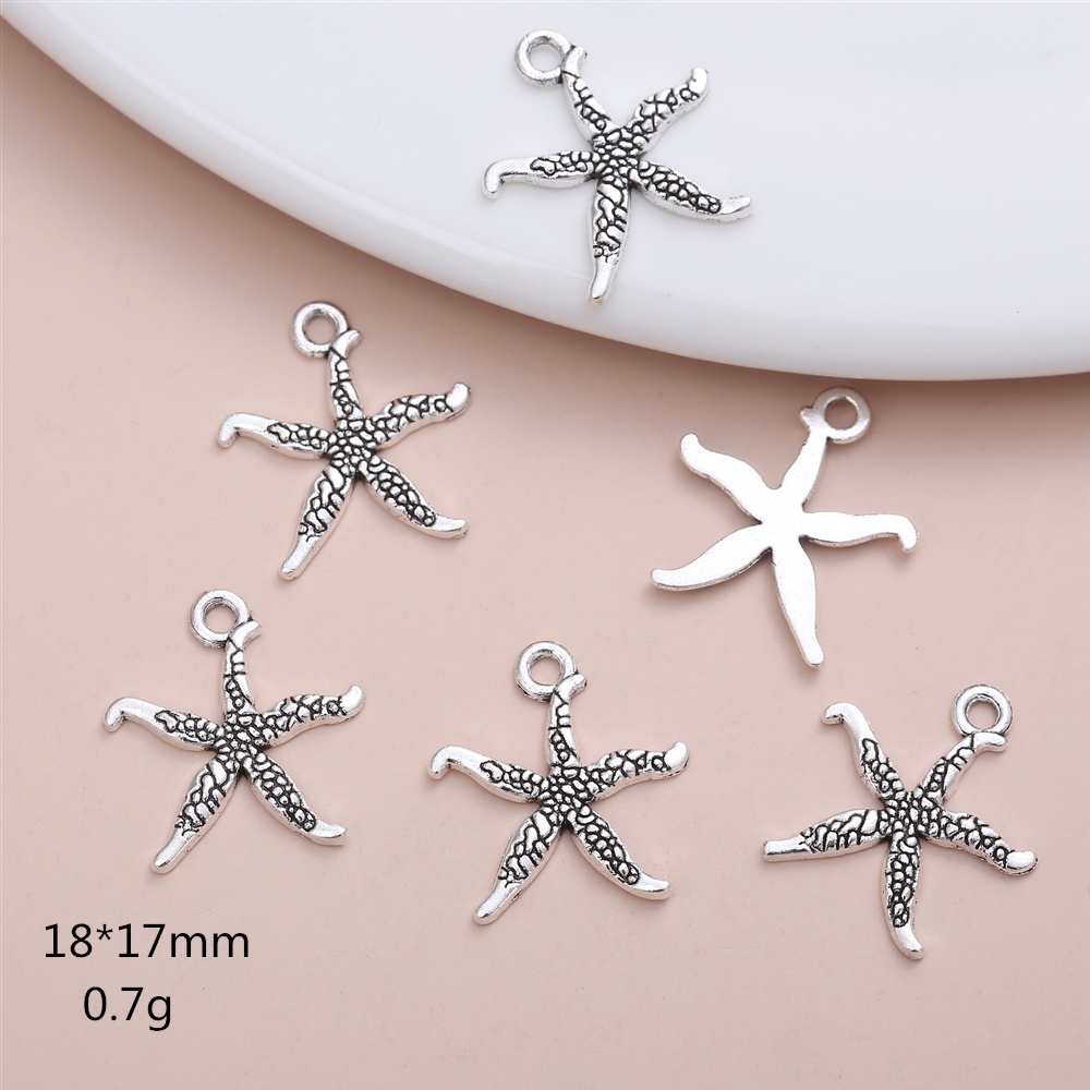 จี้สร้อยคอ รูปปลาดาวน่ารัก สําหรับทําเครื่องประดับ DIY 20 ชิ้น ต่อชุด