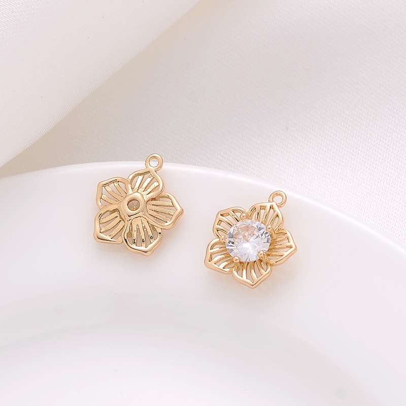 จี้สร้อยคอ สร้อยข้อมือ ชุบทองแดง 14K ประดับเพทาย รูปพระอาทิตย์ พระเจ้า แฮนด์เมด diy