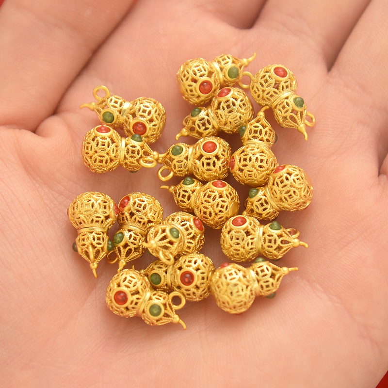 จี้สร้อยคอ สร้อยข้อมือ ทองคํา น้ําเต้า สไตล์โบราณ diy